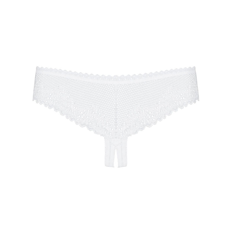 OBSESSIVE - CULOTTE ALABASTRA SEXY CROCHLESS BLANC L/XL