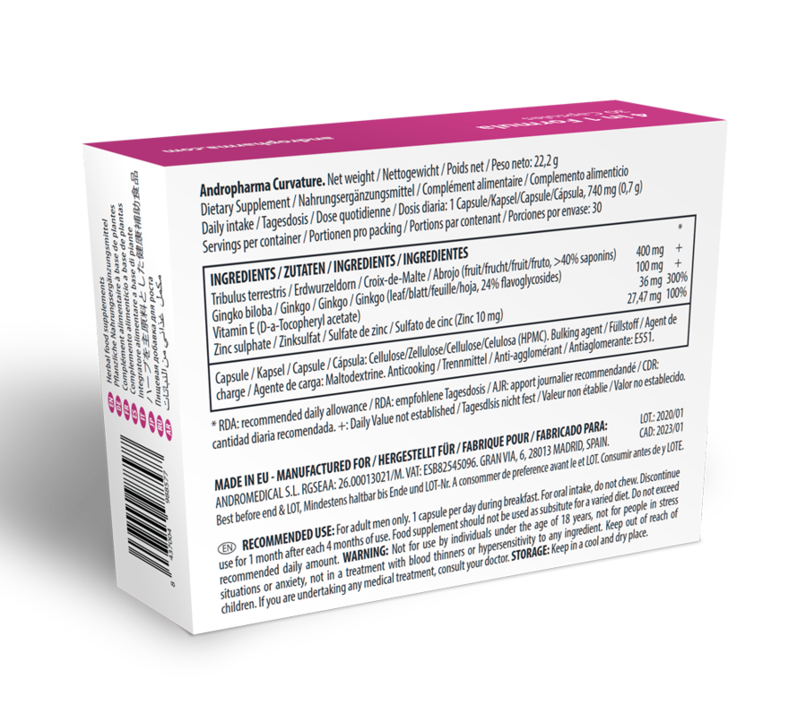 ANDROPHARMA - TRAITEMENT COURBURE PEYRONIE