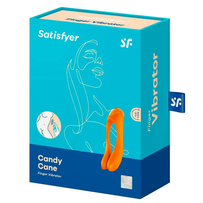 SATISFYER - VIBRATEUR  DOIGTS CANDY CANE ORANGE