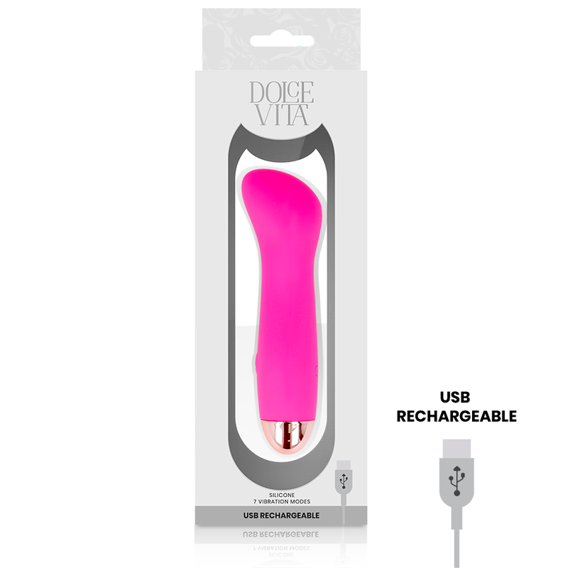 DOLCE VITA - VIBRATEUR RECHARGEABLE ONE ROSE 7 VITESSES