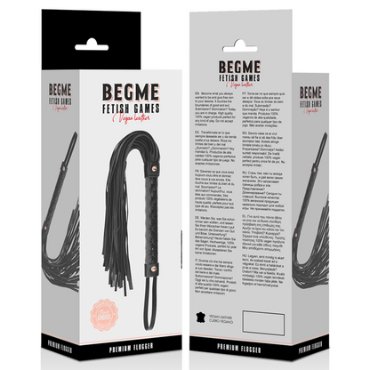 BEGME - BLACK EDITION FLOGGER EN CUIR VEGAN