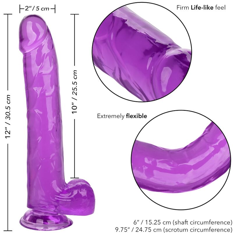 CALEXOTICS - GODE REINE TAILLE VIOLET 25.5 CM