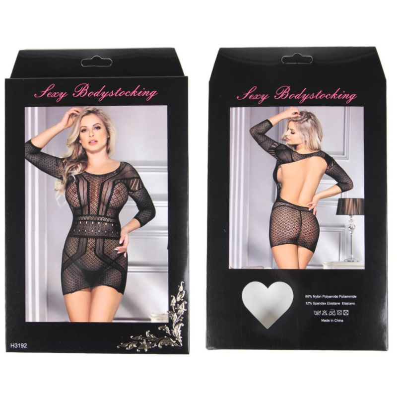 QUEEN LINGERIE - ROBE CORPS EN FILET S/L