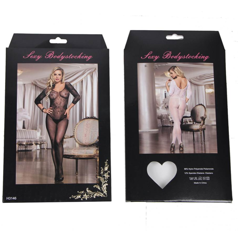 QUEEN LINGERIE - BODYSTOCKING AVEC OUVERTURE MANCHES LONGUES S/L