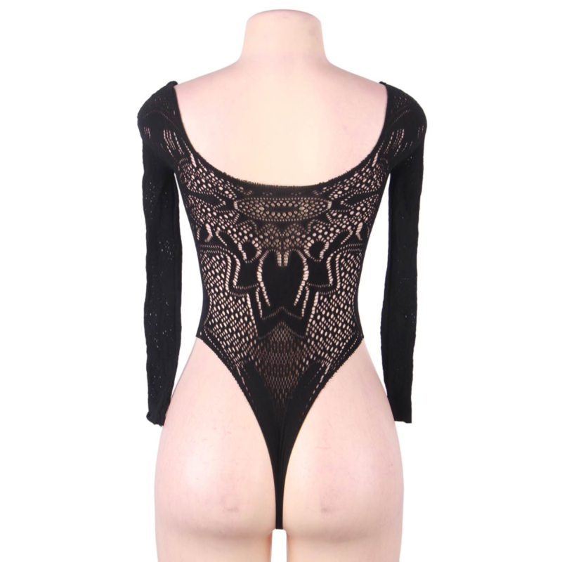 QUEEN LINGERIE - TEDDY MANCHES LONGUES S/L