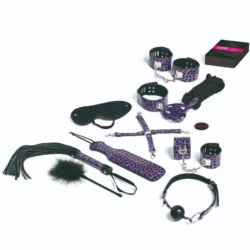 TEASE & PLEASE - SET 13 ACCESSOIRES DE BONDAGE LILAS