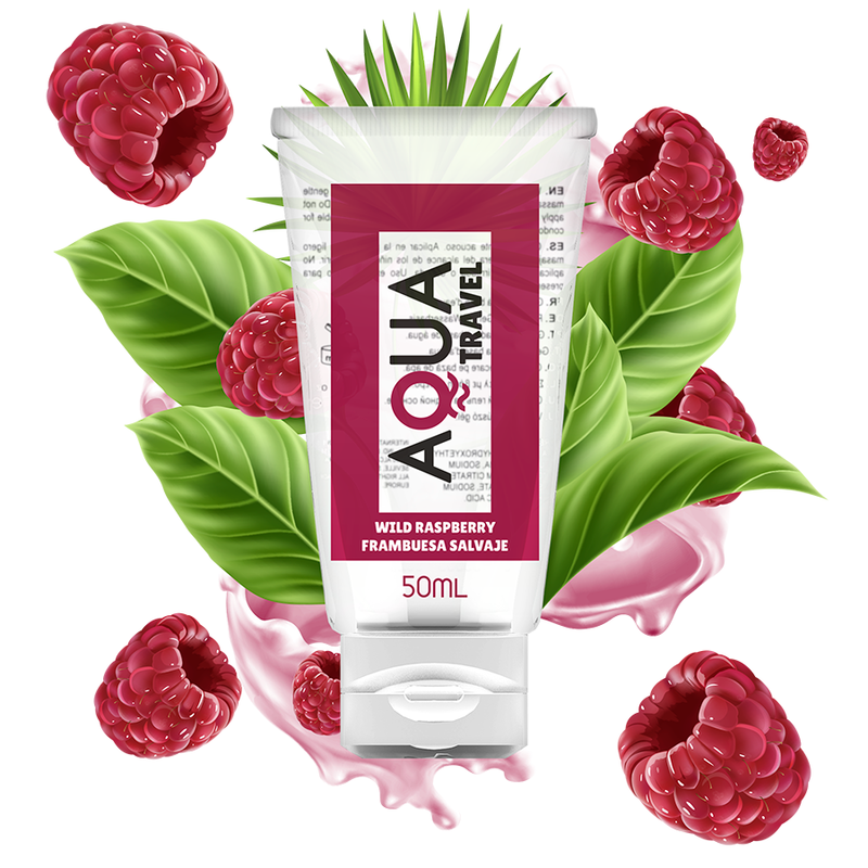 AQUA TRAVEL - LUBRIFIANT A BASE D''EAU SAVEUR FRAMBOISE SAUVAGE - 50 ML