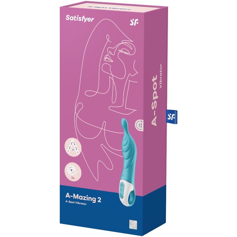 SATISFYER - VIBRATEUR AMAZING 2 ASPOT TURQUOISE