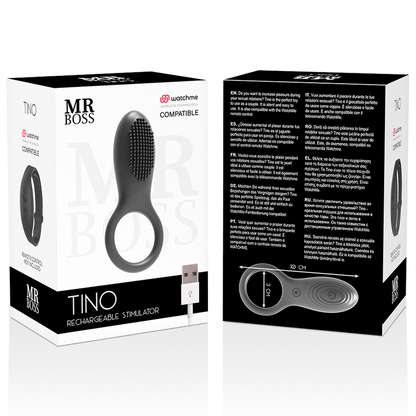 MR BOSS - BAGUE STIMULATEUR TINO COMPATIBLE AVEC LA TECHNOLOGIE SANS FIL WATCHME