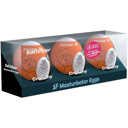 SATISFYER - 3 OEUFS MASTURBATEURS CRUNCHY