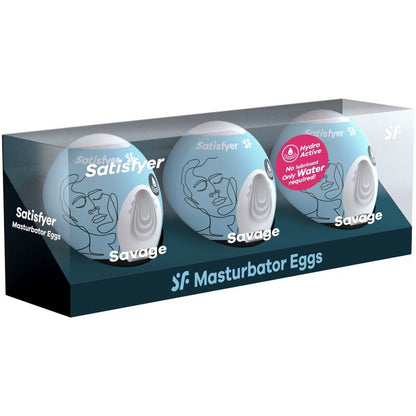 SATISFYER - 3 OEUFS MASTURBATEURS SAVAGE