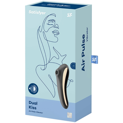 SATISFYER - VIBRATEUR DUAL KISS AIR PULSE NOIR