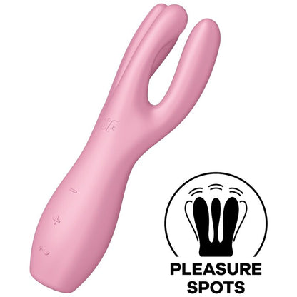 SATISFYER - VIBRATEUR THREESOME 3 ROSE