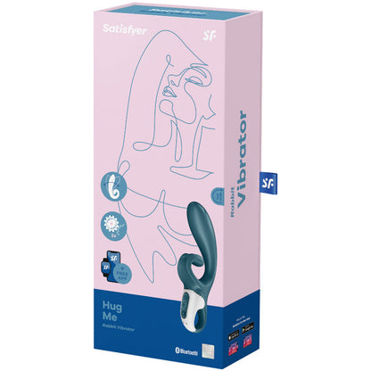 SATISFYER - APPLICATION VIBRATEUR HUG ME RABBIT ROSE