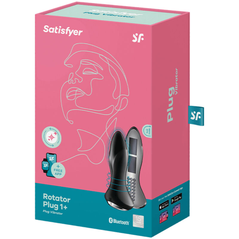 SATISFYER - ROTATOR PLUG 1+ APPLICATION VIBRANTE ROUGE