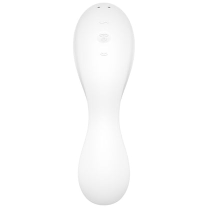 SATISFYER - APPLICATION STIMULATEUR ET VIBRATEUR CURVY TRINITY 5 BLANC