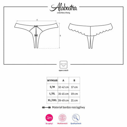 OBSESSIVE - STRING ALABASTRA CROCHLESS BLANC S/M