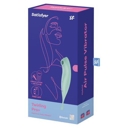 SATISFYER - APPLICATION DE STIMULATEUR ET VIBRATEUR TWIRLING PRO+ ROUGE