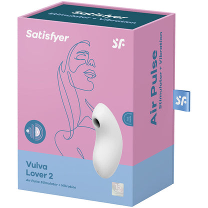 SATISFYER - STIMULATEUR ET VIBRATEUR VULVA LOVER 2 AIR PULSE BLEU