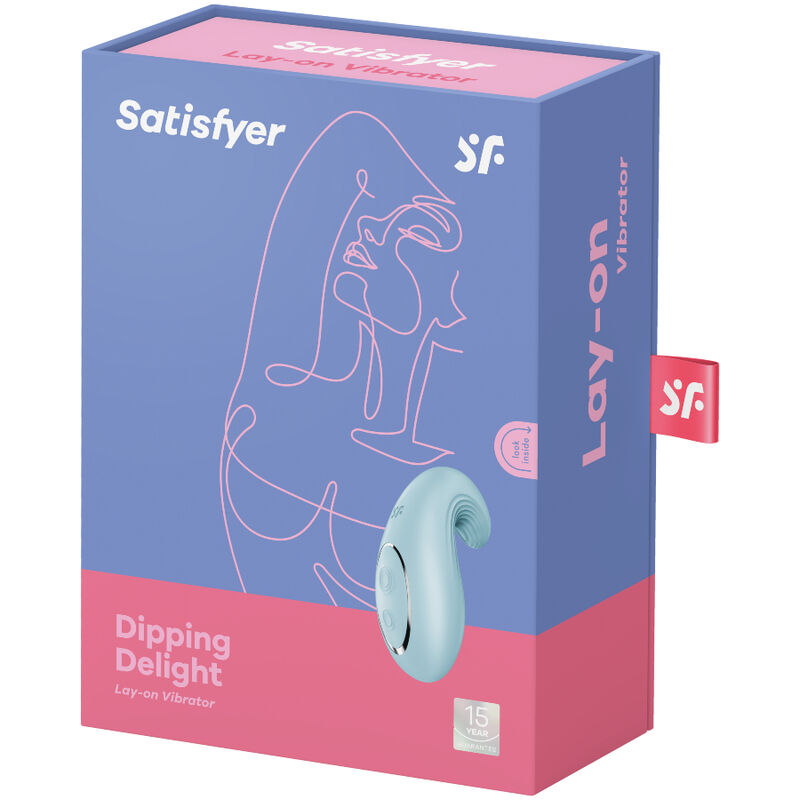 SATISFYER - VIBRATEUR  POSER DIPPING DELIGHT BLEU