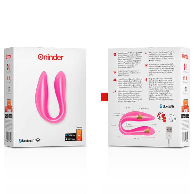 ONINDER - LISBOA G-SPOT & CLITORAL STIMULATEUR NOIR - APPLICATION GRATUITE