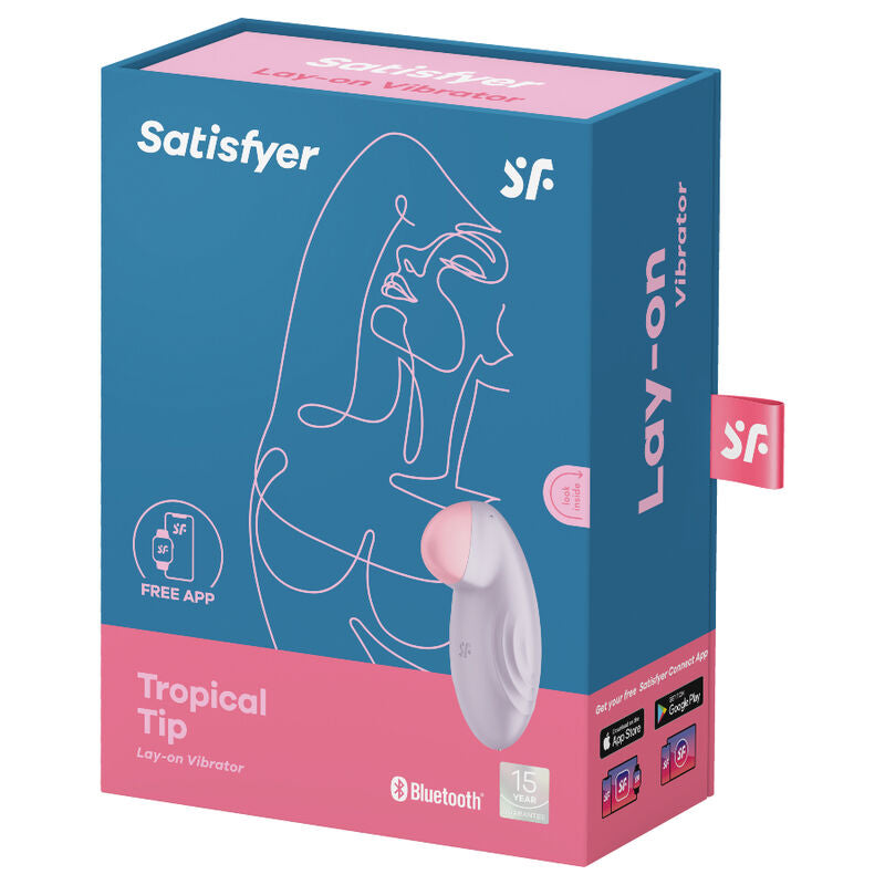 SATISFYER - VIBRATEUR  POSER TROPICAL TIP BLEU