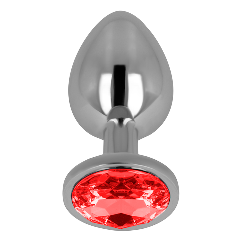 OHMAMA - PLUG ANAL AVEC CRISTAL ROUGE 7 CM