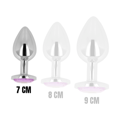 OHMAMA - PLUG ANAL AVEC CRISTAL VIOLET 7 CM