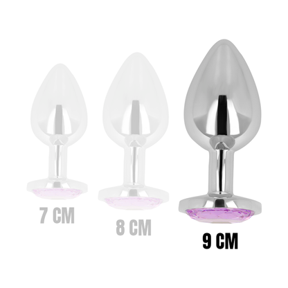 OHMAMA - PLUG ANAL AVEC CRISTAL VIOLET 9 CM