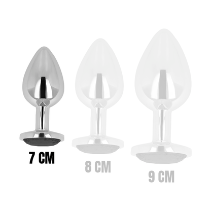 OHMAMA - PLUG ANAL AVEC CRISTAL NOIR 7 CM