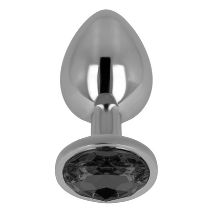 OHMAMA - PLUG ANAL AVEC CRISTAL NOIR 7 CM