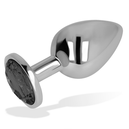 OHMAMA - PLUG ANAL AVEC CRISTAL NOIR 8 CM