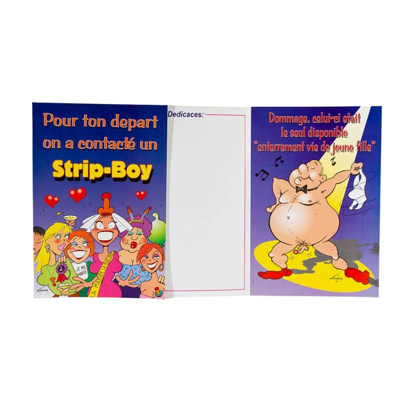 FEMARVI - CARTE DADIEU STRIP BOY /FR