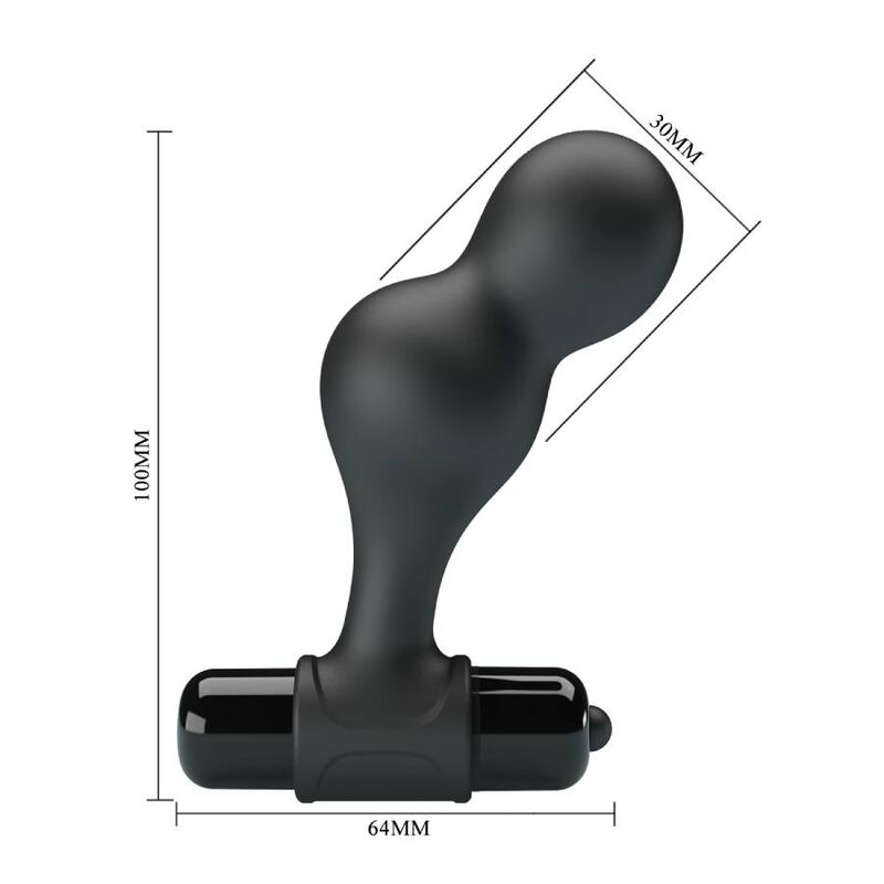 MR PLAY - PLUG ANAL VIBRATEUR EN SILICONE NOIR