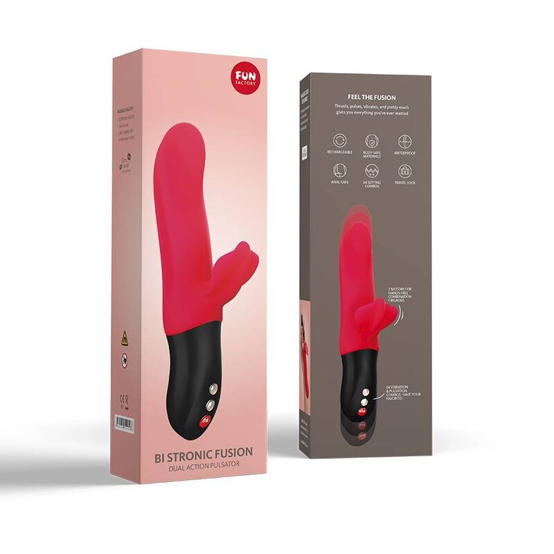 FUN FACTORY - BI STRONIC FUSION DOUBLE PULSATEUR INDIA ROUGE