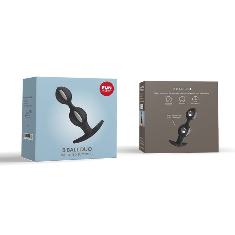 FUN FACTORY - B BALLS DUO PLUG ANAL AVEC MOTION GRIS NOIR