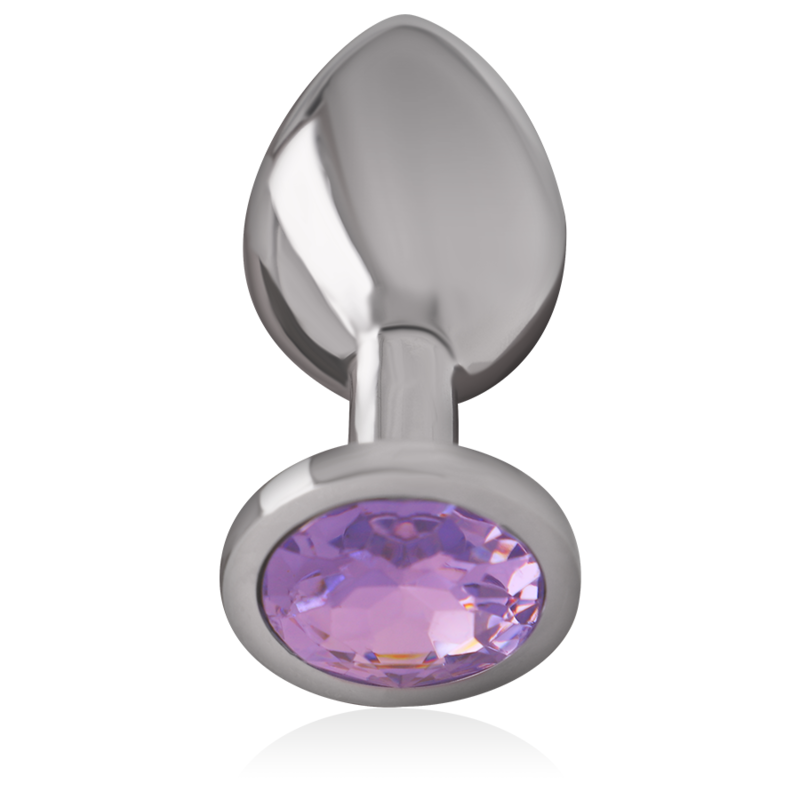 INTENSE - PLUG ANAL EN MÉTAL ALUMINIUM AVEC CRISTAL VIOLET TAILLE S