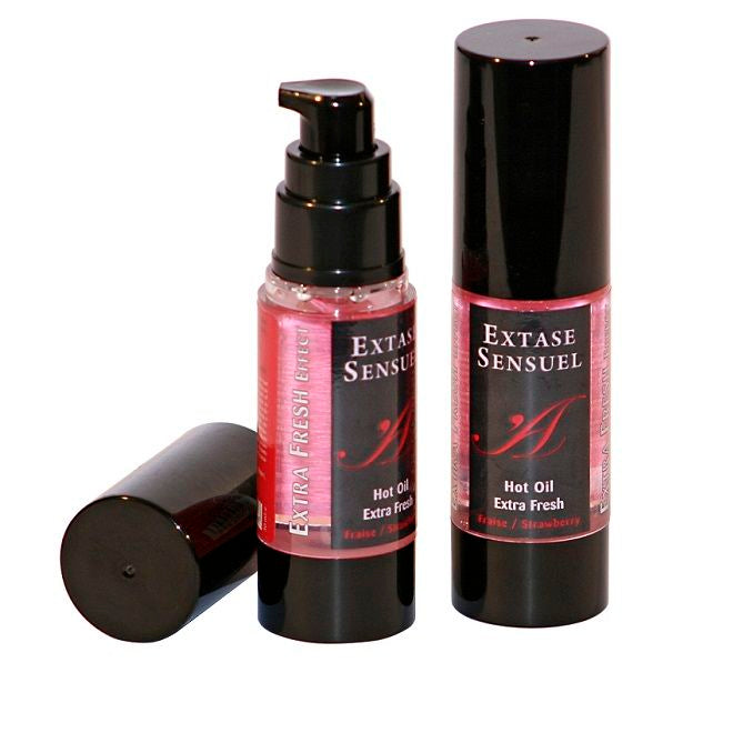 EXTASE SENSUAL - HUILE DE MASSAGE EFFET FRAISE EXTRA FRAÎCHE 30 ML