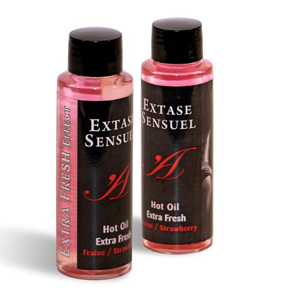 EXTASE SENSUAL - HUILE DE MASSAGE EFFET FRAISE EXTRA FRAÎCHE 100 ML