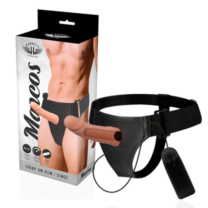 HARNESS ATTRACTION - RNES CADRES CREUX AVEC VIBRATEUR 15 CM -O- 5 CM