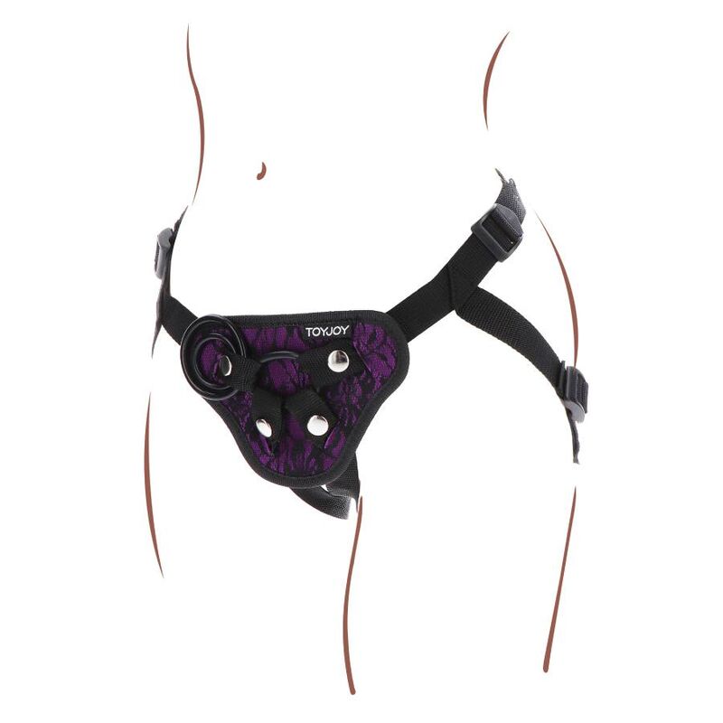 GET REAL - HARNAIS EN DENTELLE  STRAP-ON VIOLET