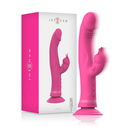 INTENSE - VIBRATEUR JULIO RABBIT SILICONE ROSE