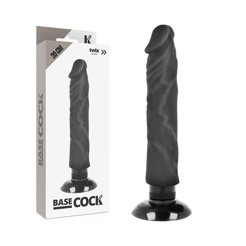 BASECOCK - VIBRATEUR RÉALISTE 2-1 NATUREL 20 CM -O- 4 CM