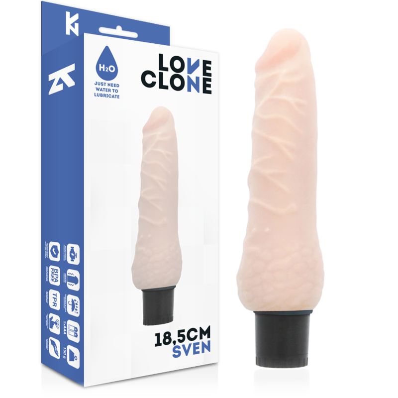 LOVECLONE - VIBRATEUR AUTOLUBRIFIANT SVEN 18.5 CM -O- 3.3 CM