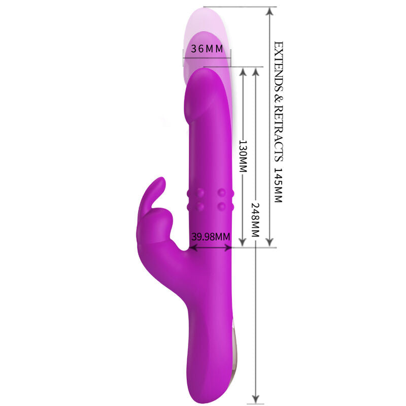 PRETTY LOVE - VIBRATEUR REESE AVEC ROTATION VIOLET