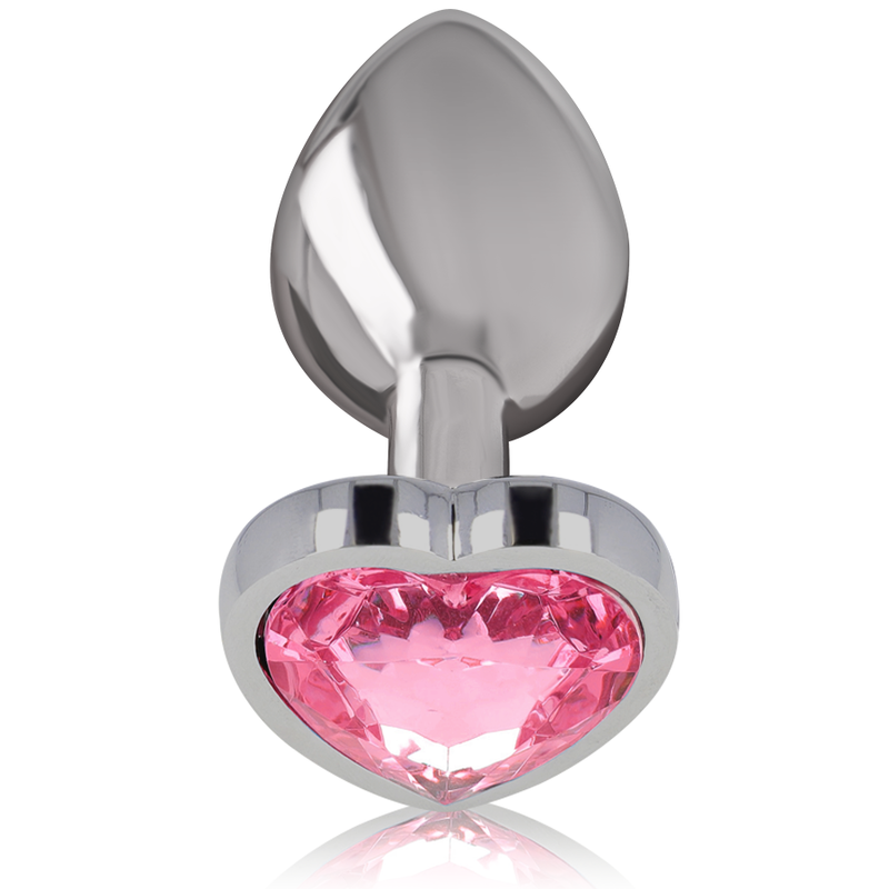 INTENSE - PLUG ANAL EN MÉTAL ALUMINIUM COEUR ROSE TAILLE L