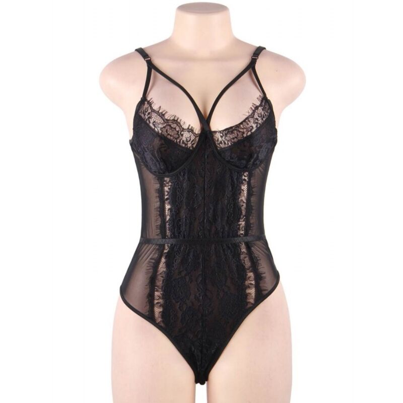 QUEEN LINGERIE - TEDDY DENTELLE NOIRE S/M