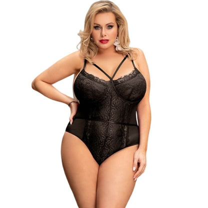 QUEEN LINGERIE - TEDDY DENTELLE NOIRE S/M