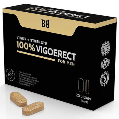 BLACK BULL - 100% VIGOERECT VIGEUR + FORCE POUR HOMME 20 COMPRIMES