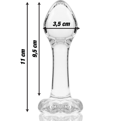 NEBULA SERIES BY IBIZA - PLUG ANAL MODÈLE 2 VERRE BOROSILICATE CLAIR 11 CM -O- 3.5 CM